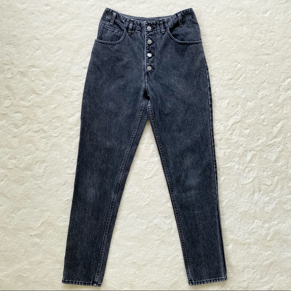 Vintage guess button fly black high rise jeans 29